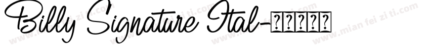 Billy Signature Ital字体转换